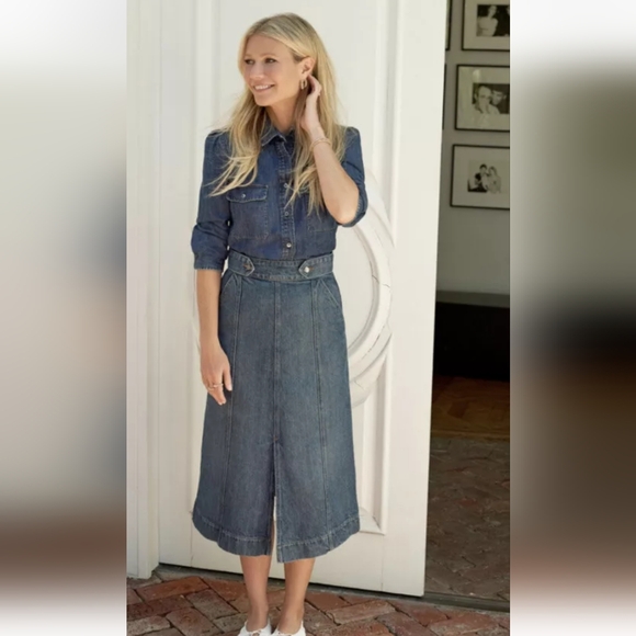 G. Label by GOOP GREER A-LINE MID-LENGTH SKIRT Size 24 - Picture 5 of 5